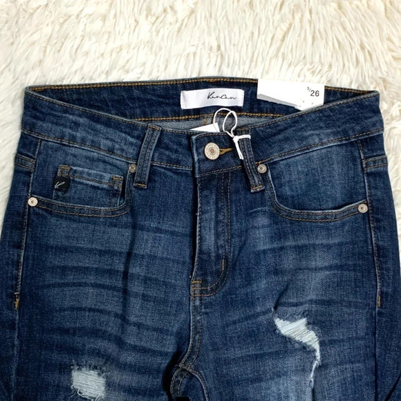 KANCAN jeans Mid Rise Ankel Destoyed Skinny Jeans, 5/26. New with tag - Picture 14 of 16